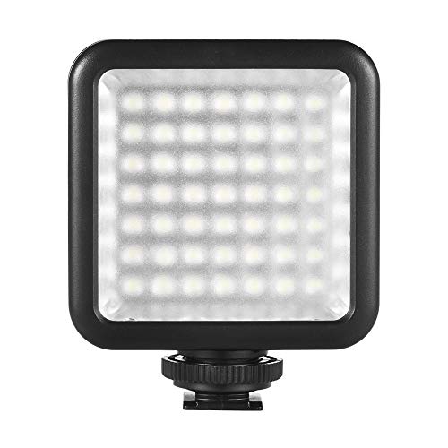 Andoer CN-LUX480 LED Videoleuchte Video Licht Kameralicht W49 Mini-Interlock-Kamera LED-Panel-Licht Dimmbare Camcorder Video-Beleuchtung mit Shoe Mount Adapter für Canon Nikon Sony A7 DSLR von Andoer