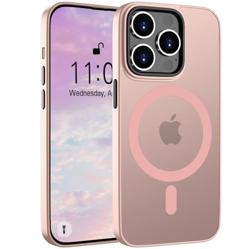 Andwing Magnetisch für iPhone 11 Pro Hülle für Mag Safe, Durchscheinende Matte Handyhülle für iPhone 11 Pro, Kratzfest Mattierte [Rundum Schutzhülle], Case für iPhone 11 Pro 5,8 Zoll,Rosa von Andwing