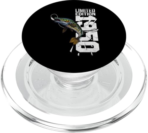 Angler Fisch Jahrgang 1950 geboren Geburtstag Zubehör Angeln PopSockets PopGrip für MagSafe von Angeln und Zubehör Geschenke Shirts