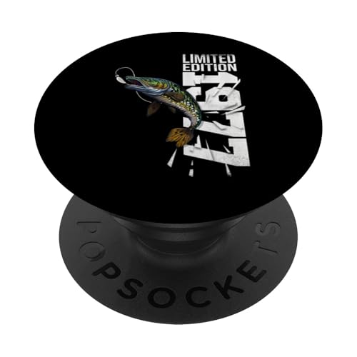 Angler Fisch Jahrgang 1977 geboren Geburtstag Zubehör Angeln PopSockets Klebender PopGrip von Angeln und Zubehör Geschenke Shirts