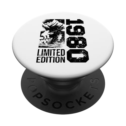 Angler Jahrgang 1980 geboren Geburtstag Zubehör Angeln PopSockets Klebender PopGrip von Angeln und Zubehör Geschenke Shirts