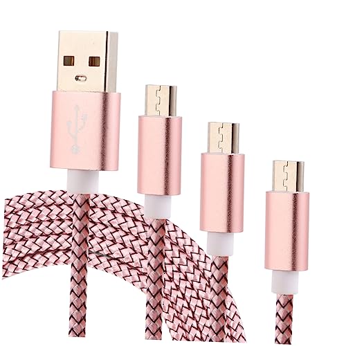 Angoily 1 Satz 3St USB-Ladekabel USB-C-Ladegerät USB-c auf Kabel USB ladegeräte schnellladekabel ladegeräte Handy handyladegeräte Handy Datenkabel USB-Kabel ladekabel typ c Rosa von Angoily