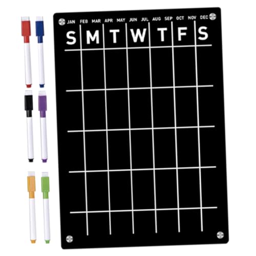 Angoily 1 Satz Monatlich Klein Etikett Für Nachricht Schule Liste Erste Planke Magnet Wöchentlich Pads Mini Schreibwaren Kühlschrank Wiederverwendbar Memo-schreibtafel Black Acryl Angoily 1 Satz Monatlich Klein Etikett Für Nachricht Schule Liste Erste Planke Magnet Wöchentlich Pads Mini Schreibwaren Kühlschrank Wiederverwendbar Memo-schreibtafel Black Acryl von Angoily