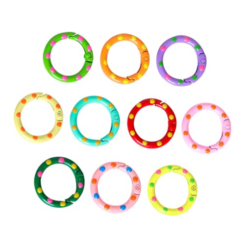 Angoily 10 Stück Federschnallenring Ringschnalle aus Metall Feder-Schlüsselanhänger mit Metallringschnalle Schnallen für Handwerk Runder Ring mit offener Federklemme Angoily 10 Stück Federschnallenring Ringschnalle aus Metall Feder-Schlüsselanhänger mit Metallringschnalle Schnallen für Handwerk Runder Ring mit offener Federklemme von Angoily