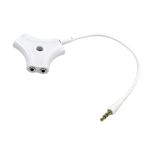 Angoily 15 Headphone Splitter kopfhörerkabel Audio Splitter Headphone Adapter Kopfhörer Splitter Headset-Splitter Kopfhörer-Splitter 3,5-mm-Splitteradapter 3,5-mm-Splitter 5-Wege Weiß von Angoily