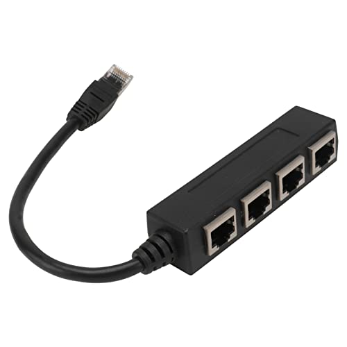 Angoily 1stk Port-Splitter Netzwerkverteilungstool Schwarzes Ethernetkabel Netzwerkkabel Splitter Ethernet Kabel Netzwerkkabelgerät Ethernet-Splitter Rj45 Abs Kabelzubehör Unterzeile von Angoily