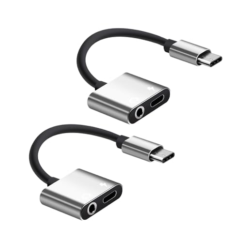 Angoily 2 1 Type C Auf Kopfhörer Adapter Audio Adapter Kompatibel Mit Smartphones Und Tablets Ideal Für Musik Und Laden Gleichzeitig von Angoily