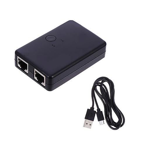 Angoily 2 Netzwerkschalter Tragbare Reise-Internet-hubs Netzwerk Splitter Selector Hubs Cargadores Portatiles para Celular Netzwerk-Splitter Ethernet-splitterstecker Ethernet-hub Abs Black von Angoily