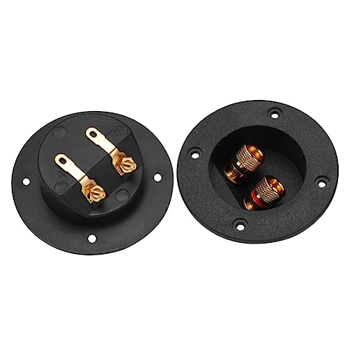 Angoily 2St Lautsprecherklemmenblock Stecker für Lautsprecherkabel Batterieanschluss Draht Lautsprecher anschlussdose lautsprecherkabel Adapter Subwoofer Lautsprecher-Anschlussklemme Black von Angoily