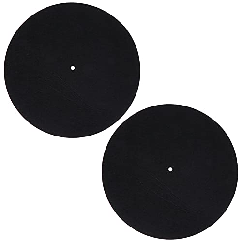 Angoily 2St Schallplattenmatte für Plattenspieler Disc-Matte Scheibenschutzmatte Vinyl zubehör Vinyl Schutzmatte drehteller Zubehör für Plattenspieler Schallplattenunterlage aus Vinyl von Angoily