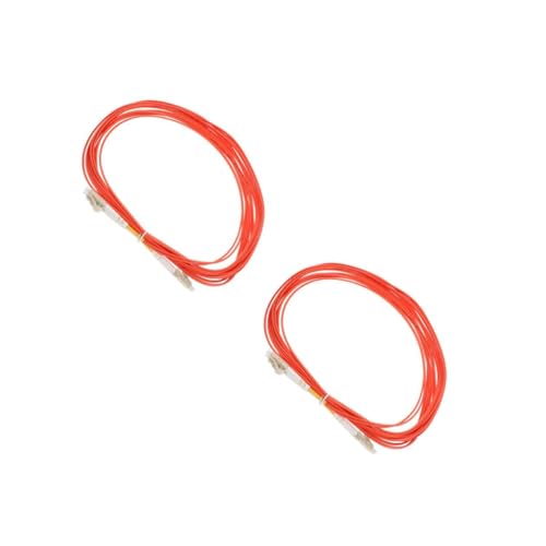 Angoily 2st Faser-jumper Ersatzkabel Gepanzertes Kabel Stromversorgungskabel Konsolenkabel Glasfaserkabel Für Den Außenbereich Glasfaser-audiokabel Lc-zu-lc-glasfaser-patchkabel Pvc Orange von Angoily