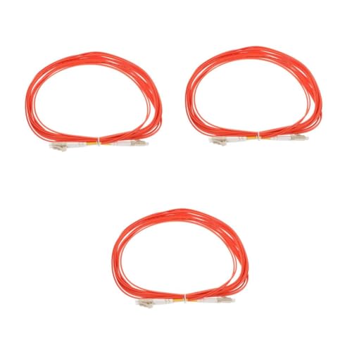 Angoily 3 Stück Fiber Jumper Sc Apc Glasfaser Ethernet Empfänger Glasfaserkabel Glasfaser Patchkabel Außenfaser Patchkabel Gepanzertes Kabel Glasfaserkabel Internetkabel Mod Pvc Orange von Angoily