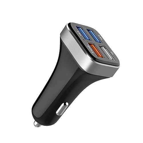 Angoily 4 Port USB Auto Ladegerät Professioneller Dual USB Fahrzeug Ladeadapter Für Schnelles Laden Von Smartphones Kompakter KFZ USB Charger von Angoily