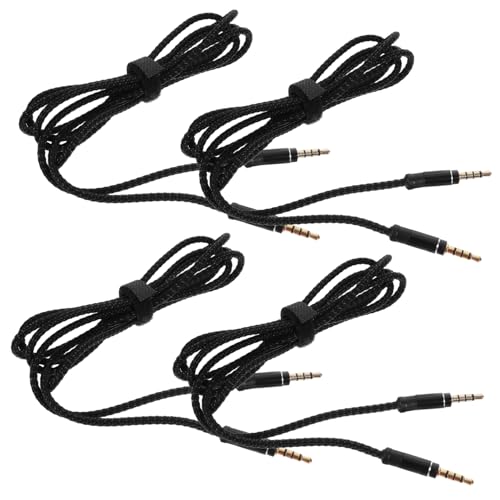 Angoily 4 Stück Audiokabel Aus Nylon Y-kabel Klinken-audiokabel C-kabel Elektrisches Kabel Sae Kabel Audiokabel Stecker Auf Stecker Stereokabel Auto Auspuff Sound Booster Hilfskabel Black von Angoily