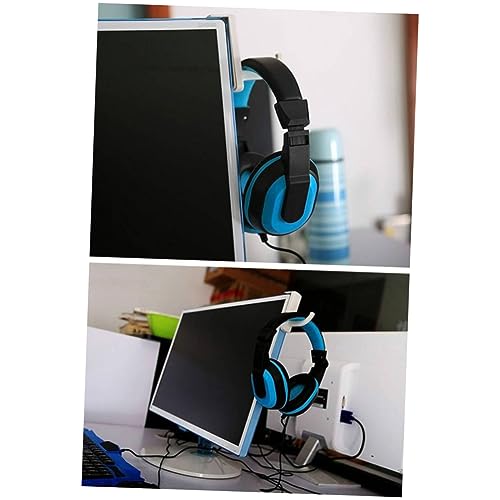 Angoily 4 Stück Headset-Halter Haken zum Aufhängen von Kopfhörern Kopfhörerhaken Selbstklebender Haken Gaming Headset Halterung kopfhörerständer Gaming Kopfhörerhalter Headset-Aufhänger von Angoily