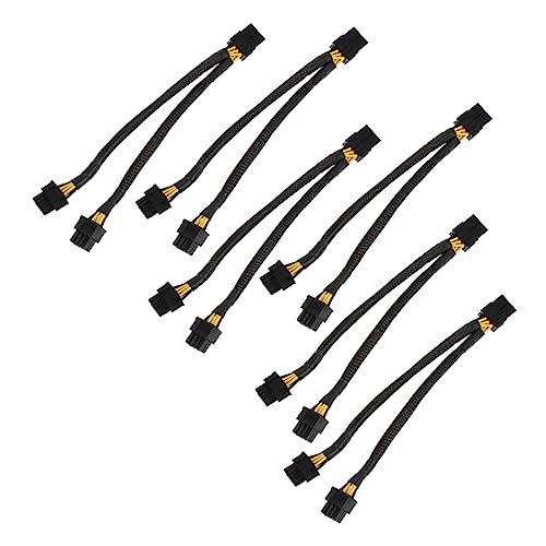 Angoily 6st Grafikkarte Kabel Verlängerungsnetzkabel Für Grafikkarten Adapter-netzkabel Splitter-stromkabel Grafik Stromkabel Gpu-netzkabel Gpu Verlängerungskabel Black Verzinntes Kupfer von Angoily