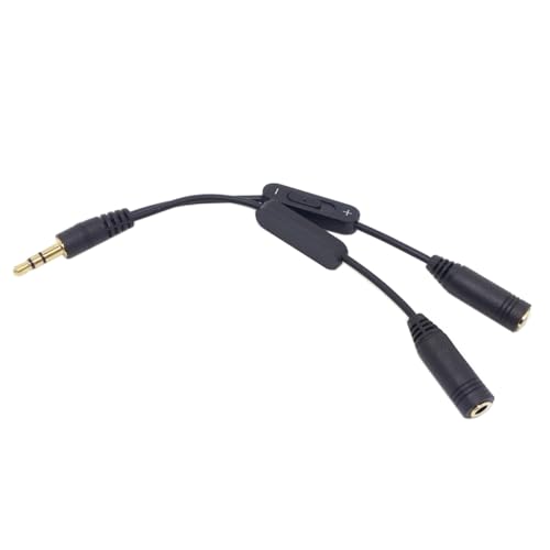 Angoily Audio Klinken Splitter Adapter Stecker Auf Buchse Gold Plattierter Kopfhörer Mikrofon Audio Y Splitter Für Tablet Mobiltelefon Und PC von Angoily