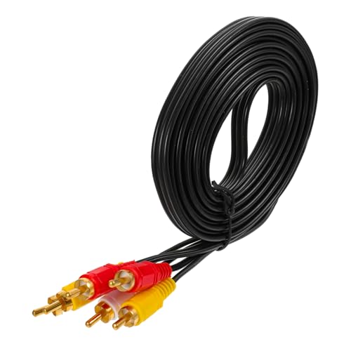 Angoily Audioleitung speaker cables lautsprecherkabel Verbundkabel fernsehkabel TV-Kabel Zusatzkabel für Fernseher VCR-Verlängerungskabel Audiokabel für Lautsprecher Mantel PVC Black von Angoily