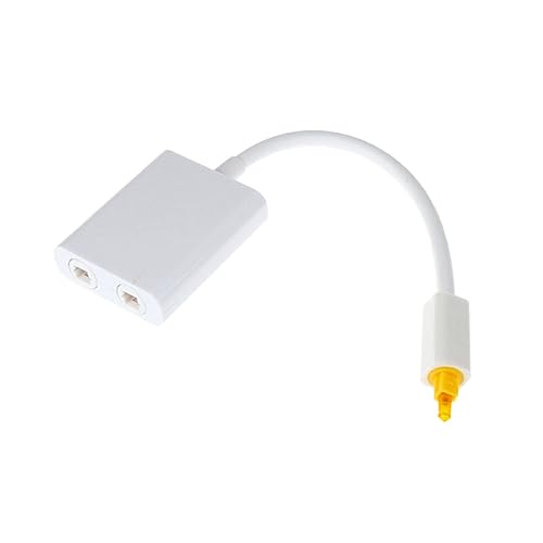 Angoily Digitaler Audio-Splitter USB-kabelverlängerung Glasfaserkonverter Adapter-Audio Optisch Zu Optisch-zu-Audio-Kabel Lautsprecherkabel Optischer Splitter Aux Zu Kabel Audiokabel Weiß von Angoily