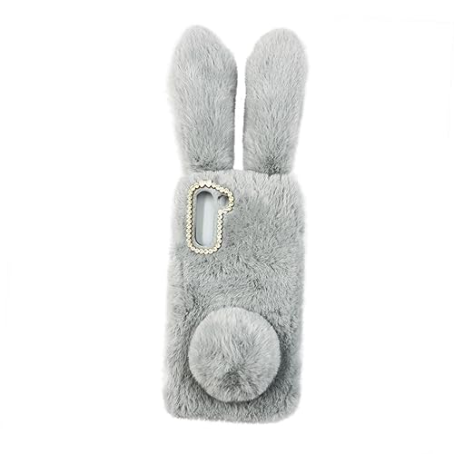 Angoily Handyhülle Mit Hasenohren Handy Abdeckung Handy-Armband Rosa Handy-schlüsselanhänger Rosa Cartoon-telefonschale Handyschale Smartphone-hülle Thermische Handyhülle Light Grey von Angoily