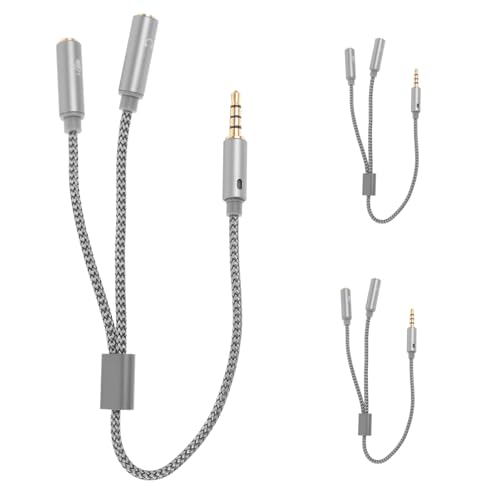 Angoily Kopfhörer Splitter Audio Adapter Y Splitter Für Mikrofon Und Headset Verlängerungskabel Für PC Und Smartphone von Angoily