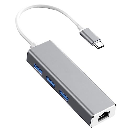 Angoily Typc Zu Gigabit NIC Coverion USB Netzwerkkonverter Heimnetzwerkkonverter Gigabit Ethernet Netzwerkadapterkonverter Netzwerkkarte Einfacher Netzwerkkonverter Grau von Angoily