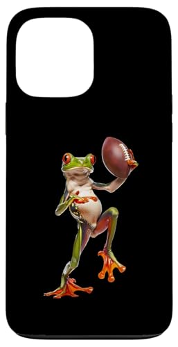 Hülle für iPhone 13 Pro Max Tree Frog American Football von Animal American Football Design