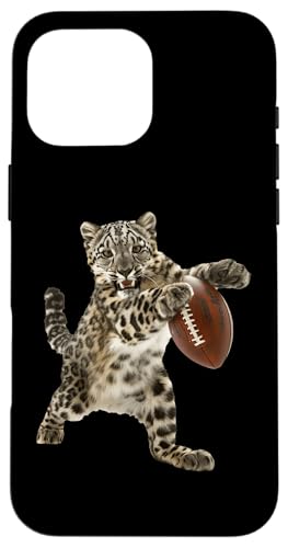 Hülle für iPhone 16 Pro Max Snow Leopard American Football von Animal American Football Design