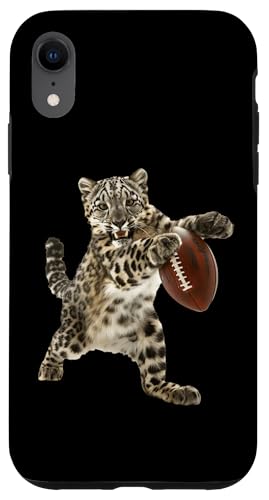 Hülle für iPhone XR Snow Leopard American Football von Animal American Football Design