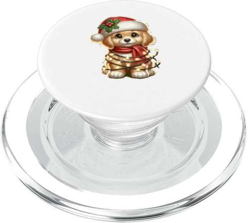 Christmas Hat Golden Retriever GR Dog Goldie PopSockets PopGrip für MagSafe von Animal Dog Lover Gifts