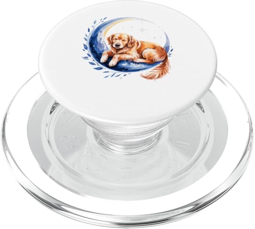 Crescent Moon Golden Retriever GR Dog Goldie PopSockets PopGrip für MagSafe Crescent Moon Golden Retriever GR Dog Goldie PopSockets PopGrip für MagSafe von Animal Dog Lover Gifts