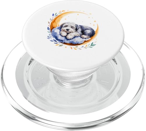 Crescent Moon Old English Sheepdog PopSockets PopGrip für MagSafe Crescent Moon Old English Sheepdog PopSockets PopGrip für MagSafe von Animal Dog Lover Gifts