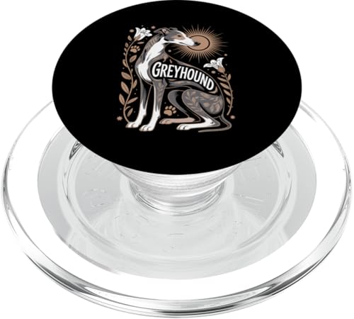 Floral Whimsical Greyhound English Sighthound PopSockets PopGrip für MagSafe Floral Whimsical Greyhound English Sighthound PopSockets PopGrip für MagSafe von Animal Dog Lover Gifts