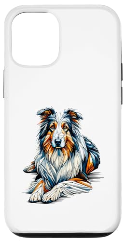 Hülle für iPhone 12/12 Pro Polygon Art English Shepherd von Animal Dog Lover Gifts