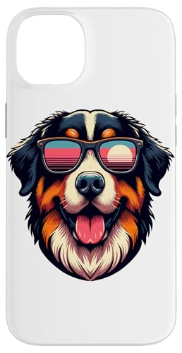 Hülle für iPhone 14 Plus Retro Sonnenbrille Entlebucher Mountain Dog von Animal Dog Lover Gifts