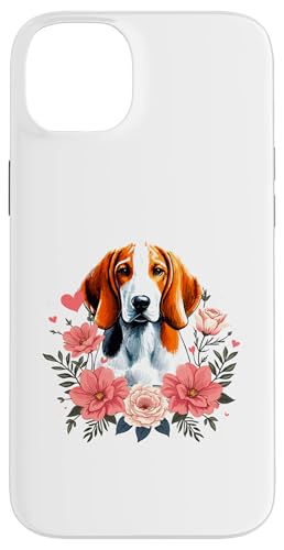 Hülle für iPhone 14 Plus Roses Flowers Swiss Hound Schweizer Laufhund von Animal Dog Lover Gifts