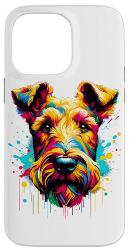 Hülle für iPhone 14 Pro Max Farbenfrohe Splash Art Irish Terrier von Animal Dog Lover Gifts