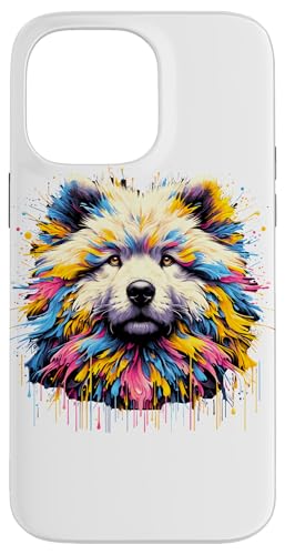 Hülle für iPhone 14 Pro Max Farbenfrohe Splash Art Puli Dog von Animal Dog Lover Gifts