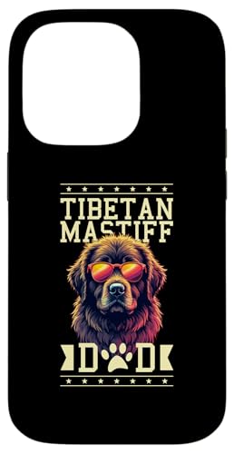 Hülle für iPhone 14 Pro Retro Sonnenbrille Tibetan Mastiff von Animal Dog Lover Gifts