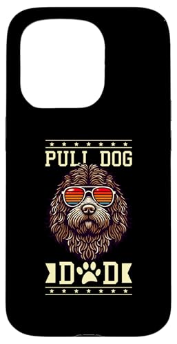 Hülle für iPhone 15 Pro Retro Sonnenbrille Puli Dog Dad von Animal Dog Lover Gifts