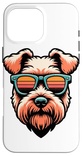 Hülle für iPhone 16 Pro Max Retro Sonnenbrille Lakeland Terrier Terriers Lakie von Animal Dog Lover Gifts