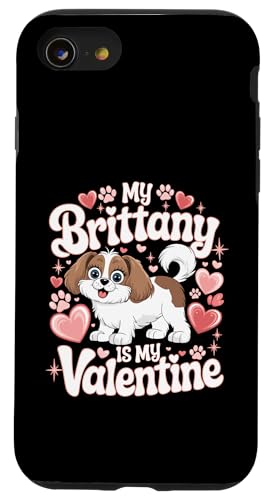 Hülle für iPhone SE (2020) / 7 / 8 Valentine's Day Brittany Dog Brittany Spaniel Valentines von Animal Dog Lover Gifts