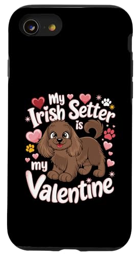 Hülle für iPhone SE (2020) / 7 / 8 Valentine's Day Irish Setter Valentines von Animal Dog Lover Gifts