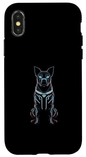 Hülle für iPhone X/XS Dog Cyber Dogs Puppy von Animal Dog Lover Gifts