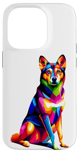 Paint Art Canaan Dog Hülle für iPhone 14 Pro von Animal Dog Lover Gifts