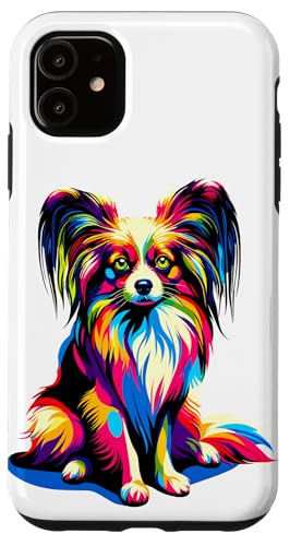 Paint Art Papillon Dog Continental Toy Spaniel Hülle für iPhone 11 von Animal Dog Lover Gifts