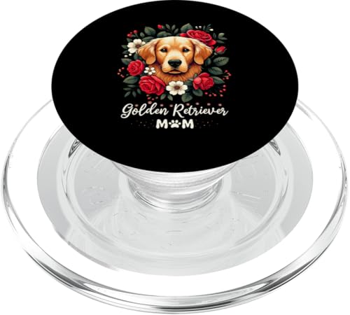 Roses Flowers Golden Retriever Mom GR Dog Goldie PopSockets PopGrip für MagSafe von Animal Dog Lover Gifts