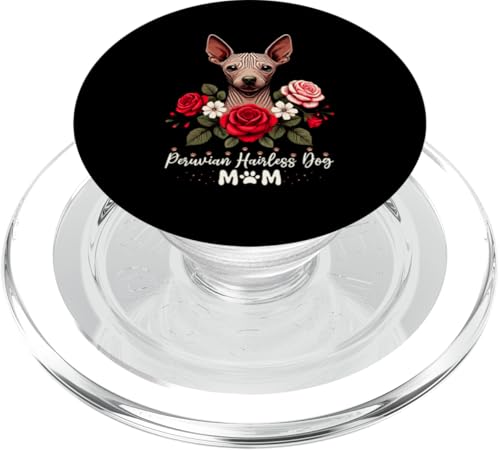 Roses Flowers Peruvian Hairless Dog PopSockets PopGrip für MagSafe von Animal Dog Lover Gifts