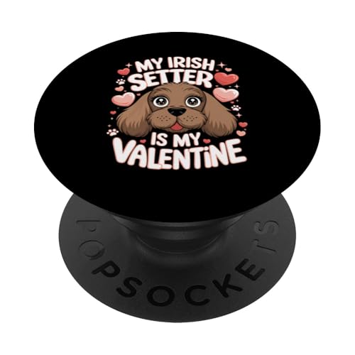 Valentine's Day Irish Setter Valentines PopSockets Klebender PopGrip von Animal Dog Lover Gifts