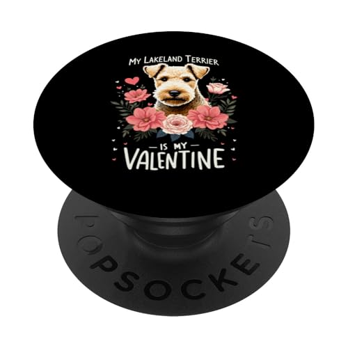 Valentine's Day Lakeland Terrier Terriers Lakie Valentines PopSockets Klebender PopGrip von Animal Dog Lover Gifts